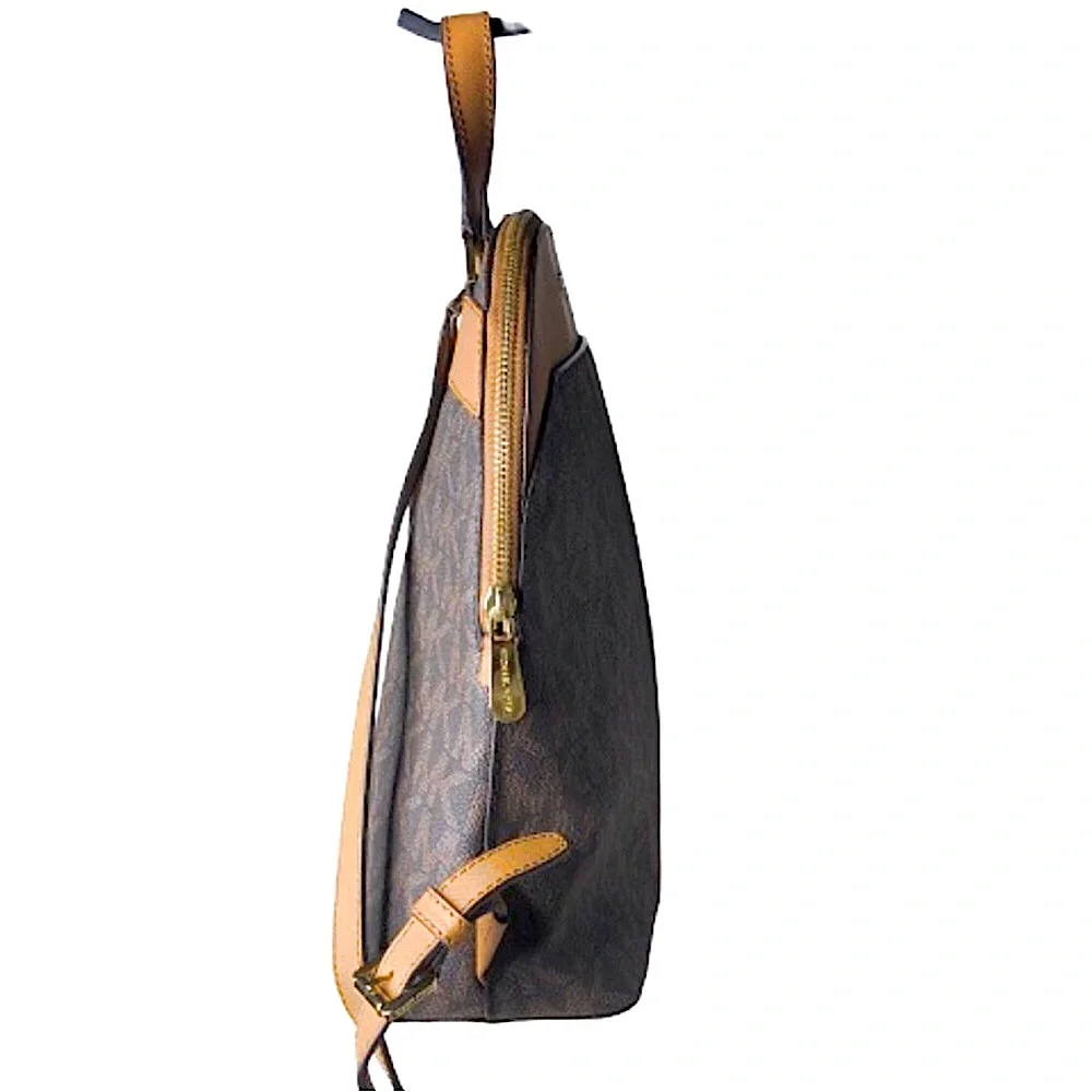 MICHAEL KORS MK Monogram Bicolor Leather & Coated Canvas Tech Backpack NWT - Picture 6 of 17